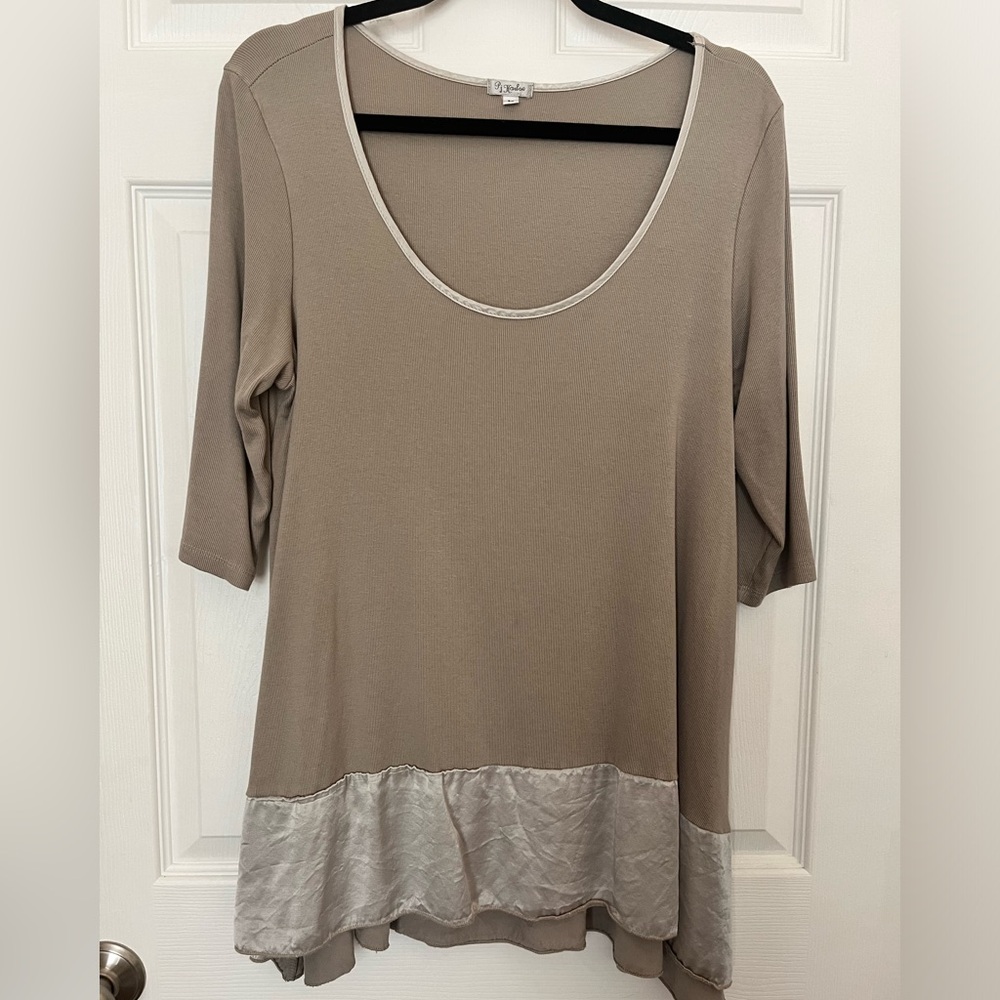 Pj Harlow Kiki Three Quarter Loose Top Size Large